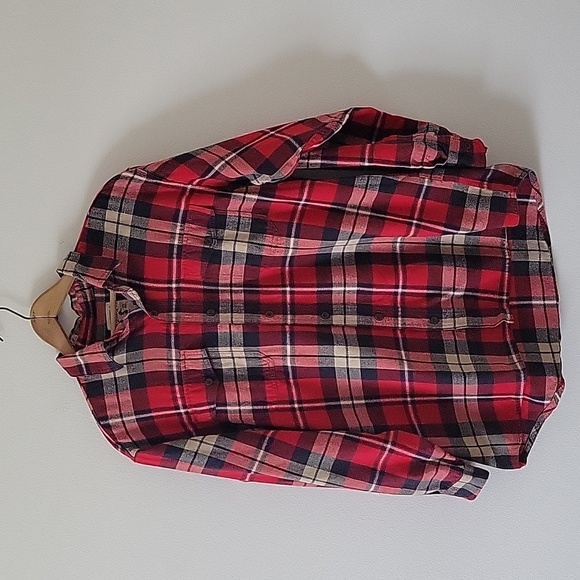 RedHead Red Flannel Button Front Shirt Size Large L - Picture 1 of 5